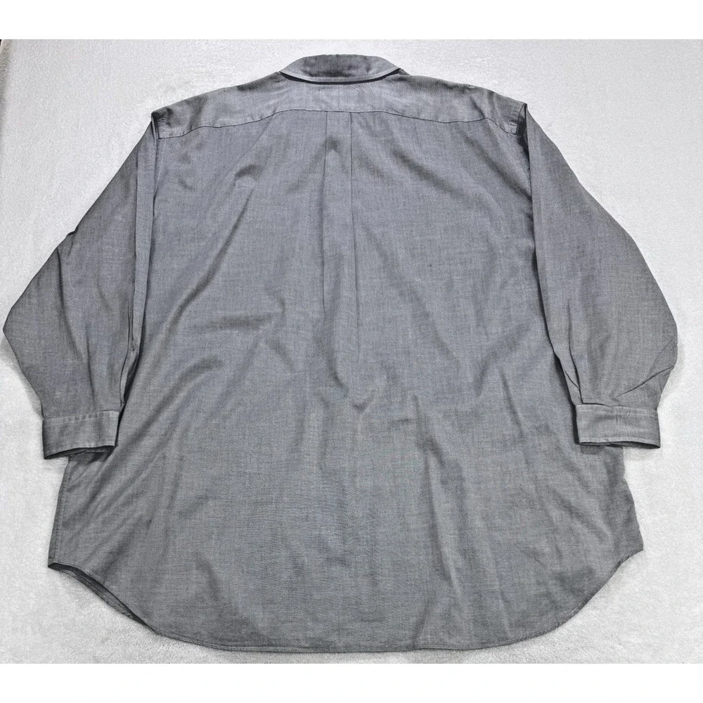 Polo Ralph‎ Lauren Oxford Shirt Men 20 35/36 Tall Gray Pinpoint LS Flesh Pony
